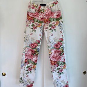 Vintage 80's 90's Polo Ralph Lauren Floral Jeans 28 29 30 XS S 2 4